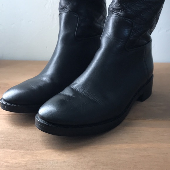 Tory Burch Claremont Tall Boot - Quilted Black 6.5 - Picture 5 of 10